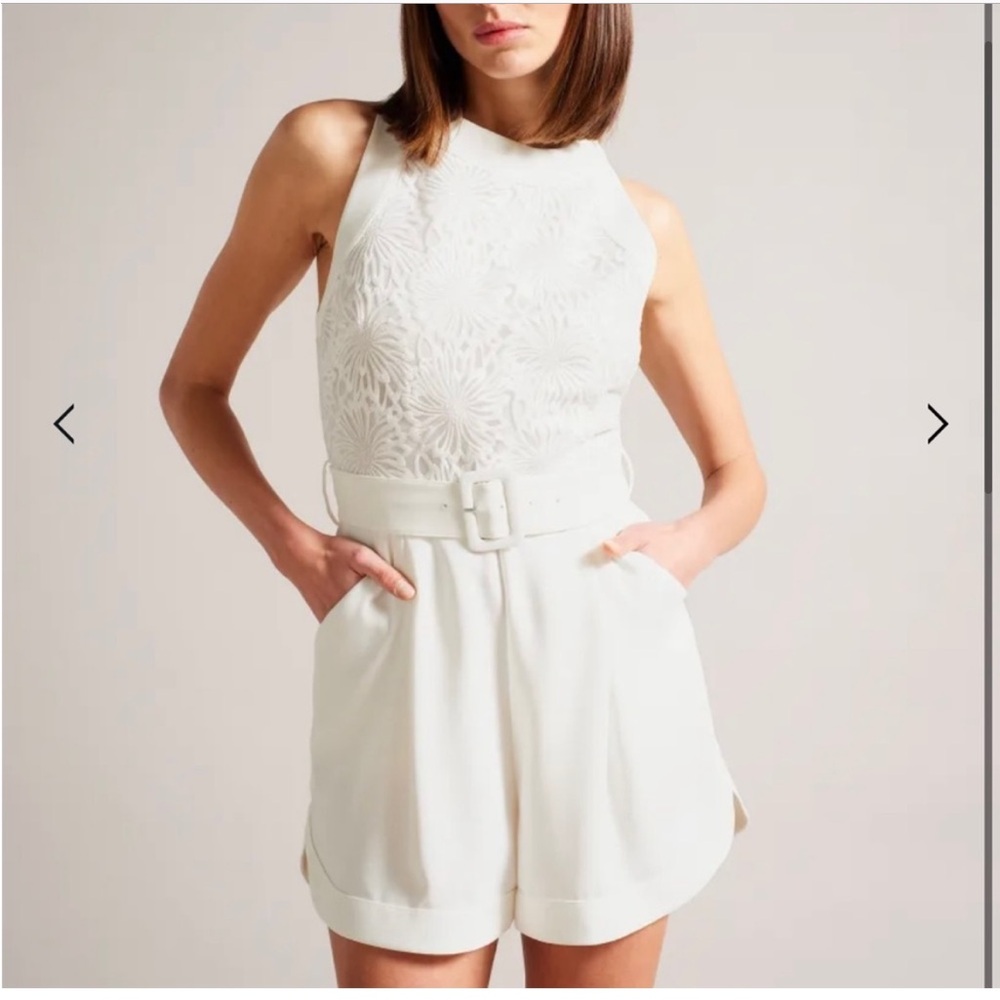 All white Ted baker NEW jumper suit